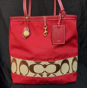 Coach reversible tote